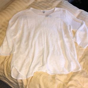 NWT CJ Banks 2X plus white sweater